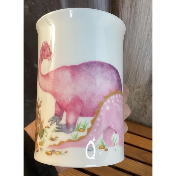 Dunoon Cherry Denman Dinosaurs Mug Triceratops & T Rex Fine Bone China Coffee - Picture 3 of 10